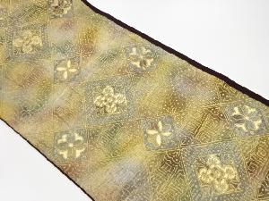リサイクル　川島織物製　襷に華文模様織出し袋帯